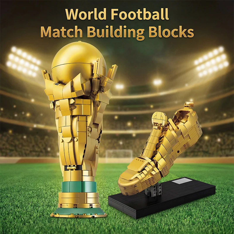 

Конструктор-трофей для мировых футбольных соревнований, Золотая бутса, K96280 K96281, Декор для дома, Креативные игрушки, Подарок для взрослых и детей