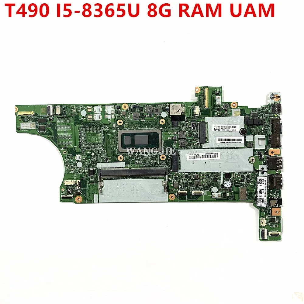 

Материнская плата для ноутбука Lenovo ThinkPad T490 01YT397 01YT395 5B20W29464 SRF9Z I5-8365U CPU 8G RAM UAM NM-B901