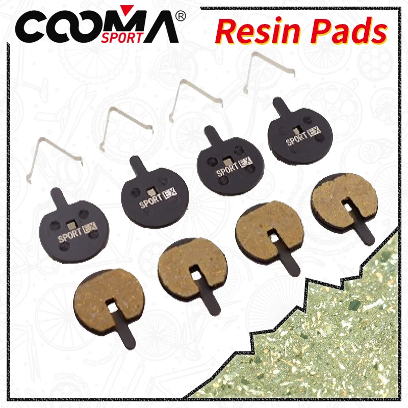 4 Pairs, Bicycle Disc Brake Pads for ZhuRi Caliper, Sport Ex Class, Resin