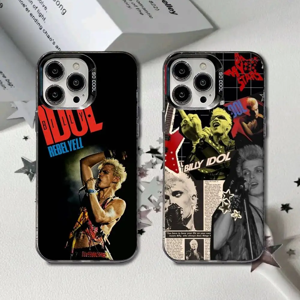 

Rock Singer Billy Idol Phone Case For iPhone 16,15,14,13,12,11,8,7,Pro,Max,Plus,Mini,XS,SE Anti Fall Black Matte Hard