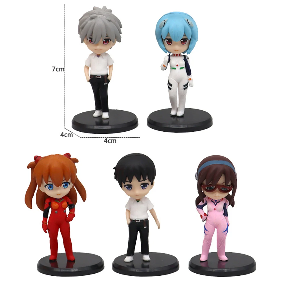 7CM Anime Evangelion Anime Action Figure Model Doll Ayanami Rei Asuka Langley Soryu Mari Makinami Toys Children Birthday Gift