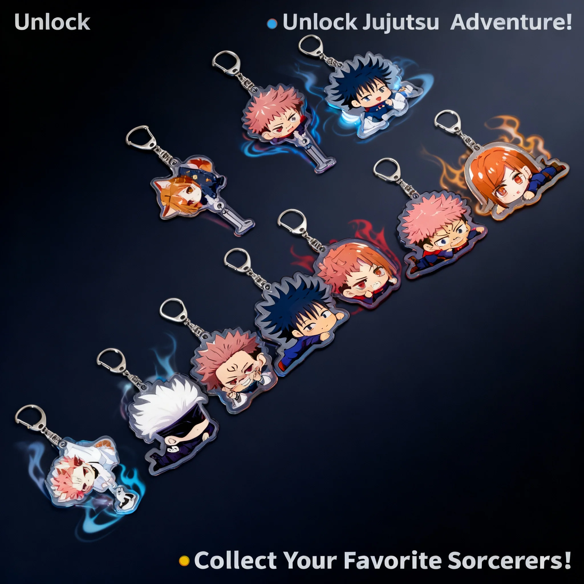 

Jujutsu Kaisen Keychain Anime Backpack Gift Accessory Satoru Gojo Yuji Itadori Megumi Fushiguro Nobara Kugisaki Cute Pendant