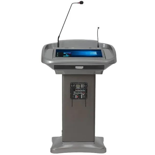 Speaker Podium 21.5" LCD All in One Screen Loudspeaker System Lecture Hall Office/ Church/ Hotel Conference Speak Stage