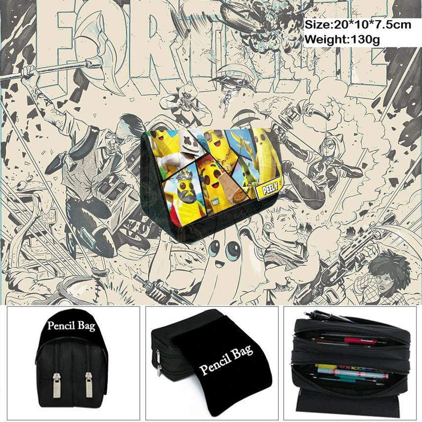 

Anime Figures Cosplay Pencil Case Large Capacity Stationery Box Students School Pen Pouch Bags Kids Gifts Toys Bags