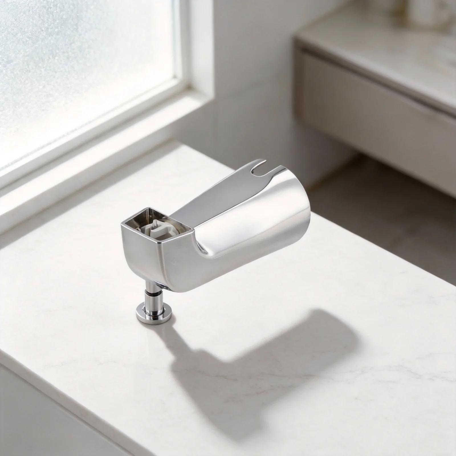 

High Quality Metal Tub Spout Chrome Bathroom Fixture Contemporary Bathroom Upgrade Sleek Modern Design Easy Installation