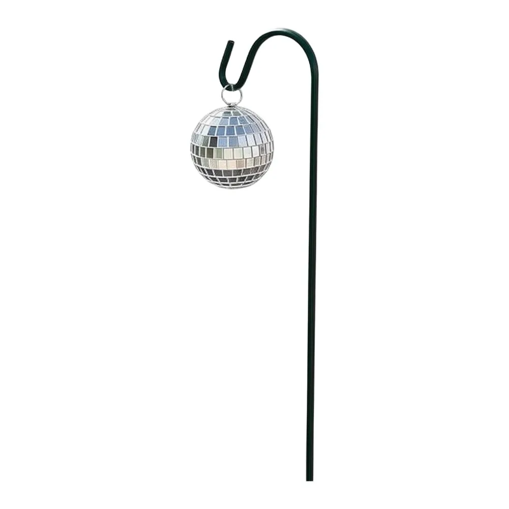 Solar Powered Disco Ball Stake for Bushes and Hedges Lighting Light Bouncing Creates Dynamic Nighttime Patterns