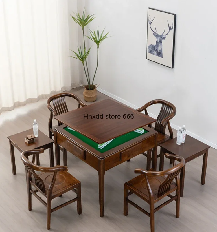 Fully automatic machine meal hemp integrated silent household electric multi-functional solid mahjong table