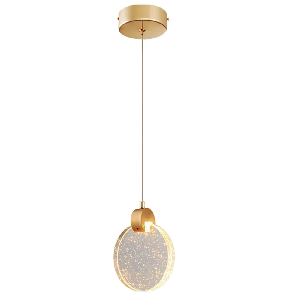 Nordic LED Crystal Bubble Pendant Lights, Liga de ouro, Lâmpadas suspensas, Lustre para sala de estar, Quarto, Iluminação interna