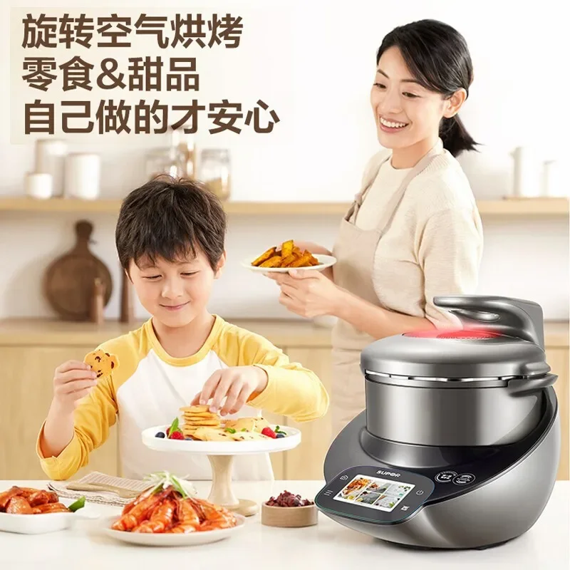 SUPOR-Panela de Pressão Elétrica Multiuso Doméstica, Máquina Automática de Wok e Alimentos, Panela Multifuncional, Máquina de Cozinha, 220V