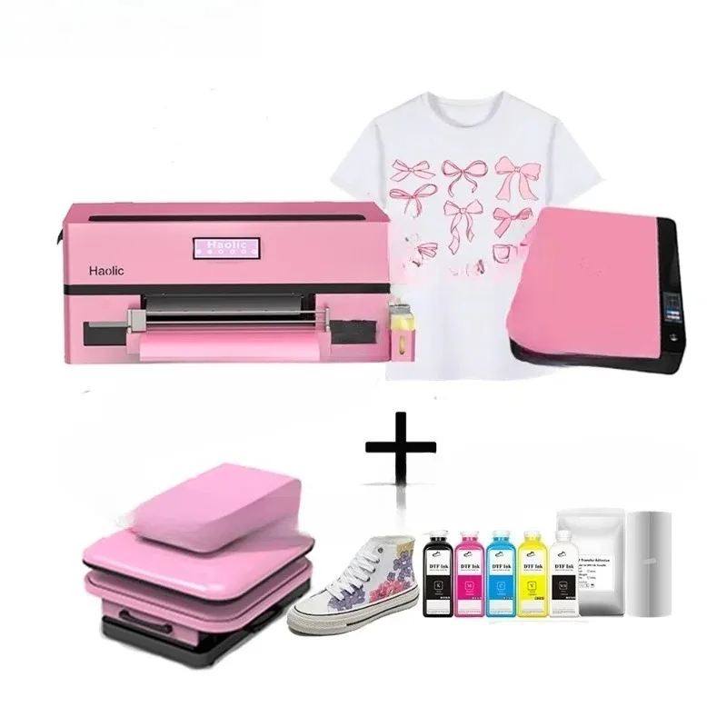 Best Price Desktop XP600 DTF Printer Accessory with Automatic Cleaning System for T-Shirt Prestige Pink A3 DTF Printer Kit