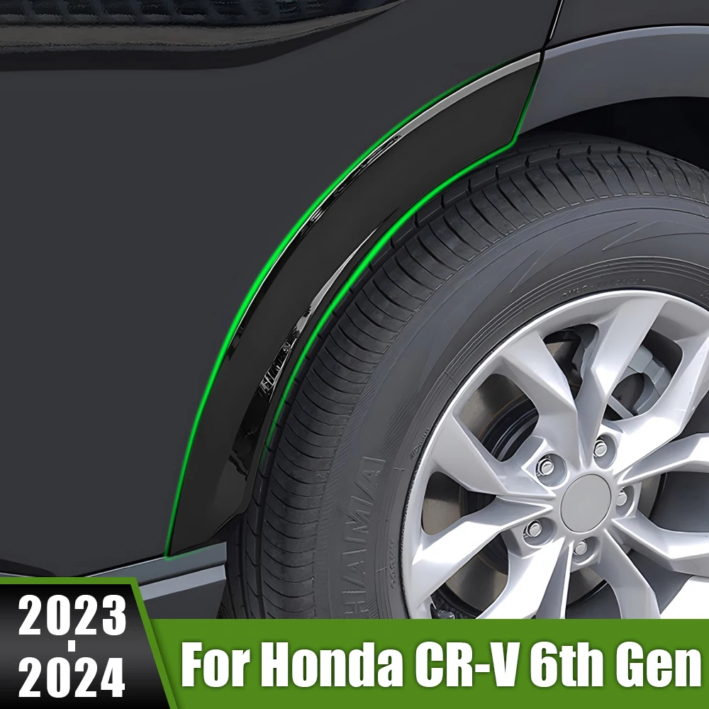 

For Honda CR-V CRV CR V 6th Gen 2023 2024 Car Rear Door Wheel Arch Trim Cover Decorative Anti Friction Strip Exterior Accessorie