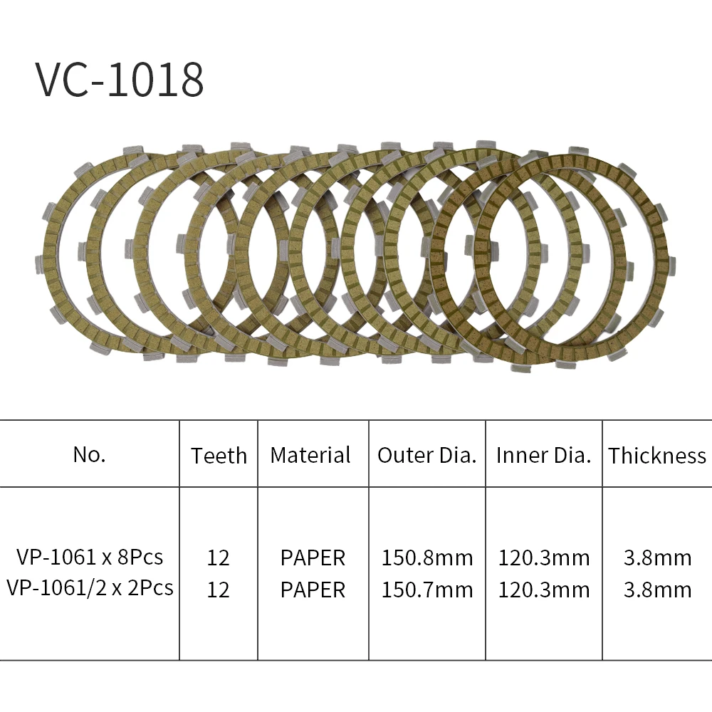 For Honda ST1100 1991 to 2002 ST1100A ABS 1996-2002 ST1100A ABS-TCS Motorcycle Clutch Friction Plates 10PCS Paper Based Kits