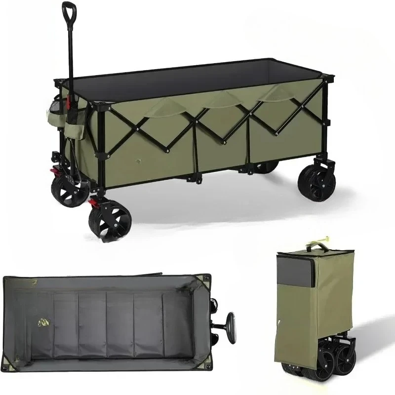 

Складной складной удлиненный универсал Sekey 48 дюймов с грузоподъемностью 440 фунтов, сверхмощная складная садовая тележка емкостью 300 л