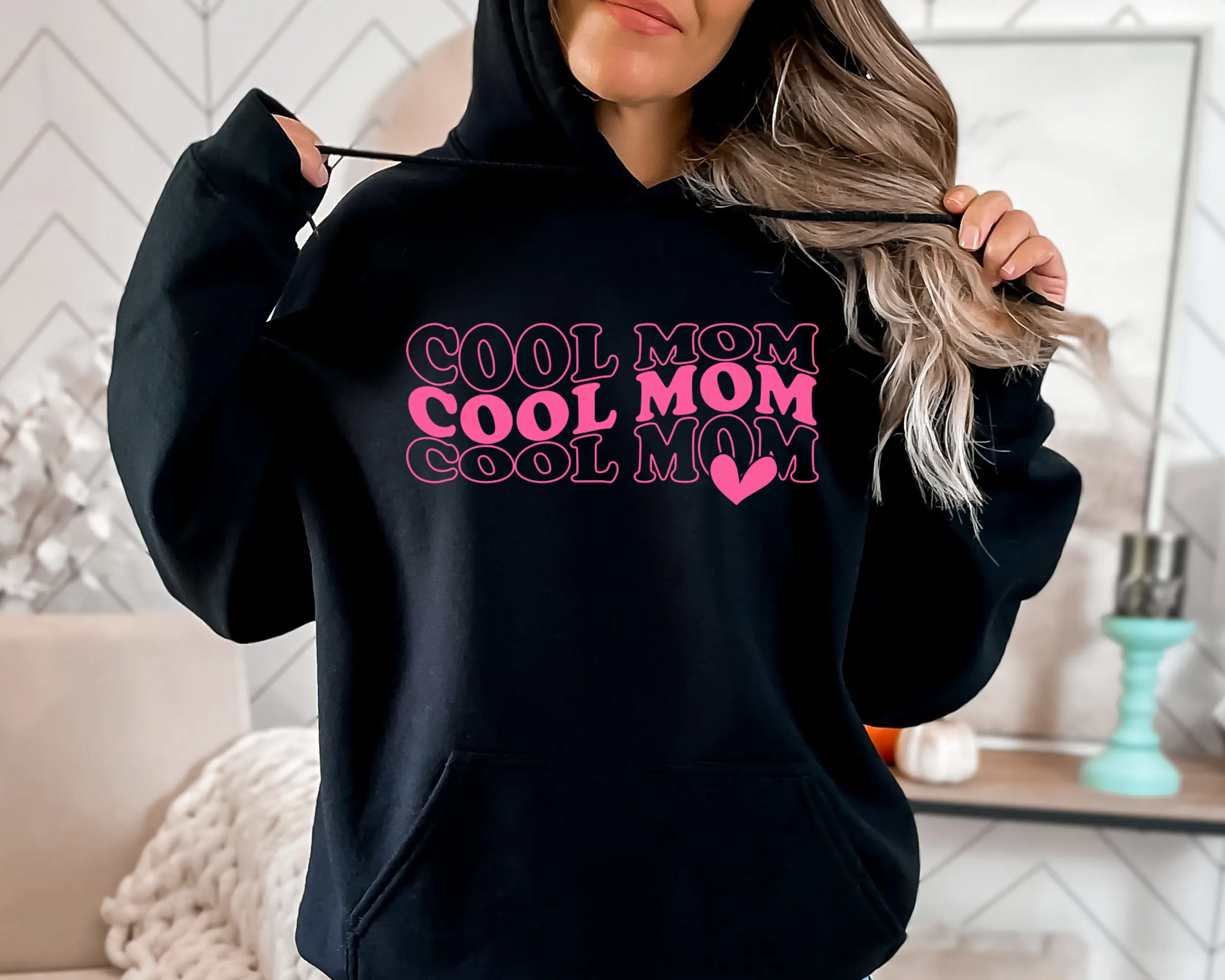 

Толстовка с принтом Cool Mom для женщин, толстовка с длинными рукавами, пуловер унисекс, высококачественная осенне-зимняя одежда, топы Y2k