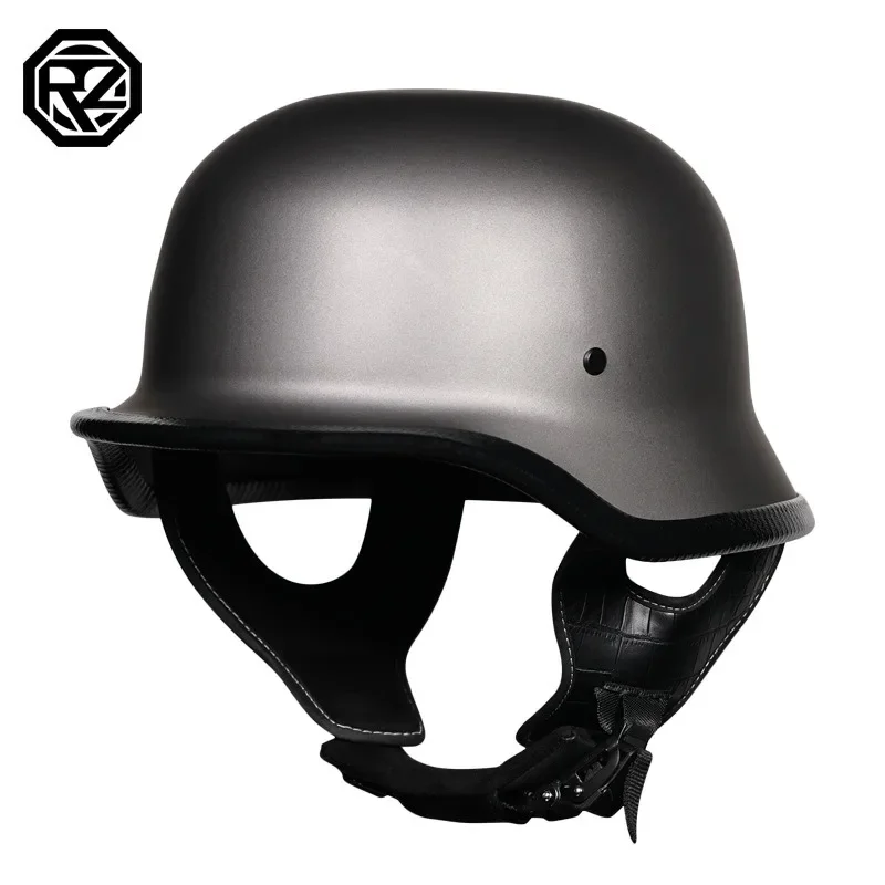 

German-style retro soldier Harley electric bicycle helmet, half helmet for men and women, individual motorcycle helmet