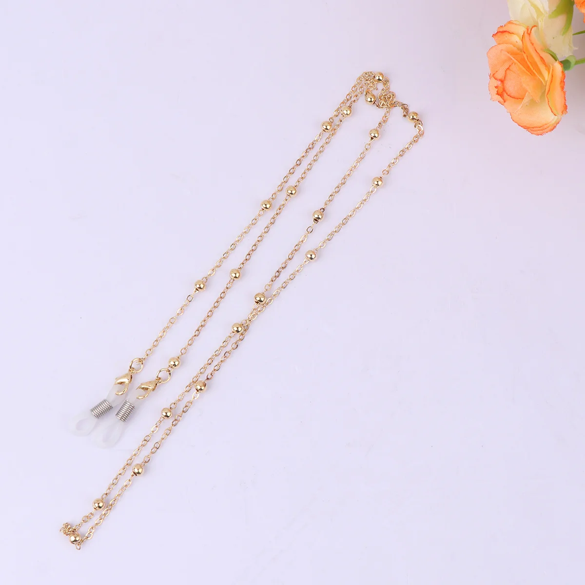 

2Pcs Eyeglass Chain Fashion Alloy Eyewear Strap for Sports Reading Sunglasses Holder Glasses Cord Eyewear Retainer