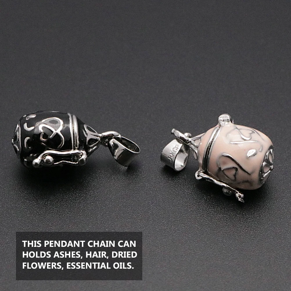 

Pendant Memorial Gifts Openable Chain Ashes Keepsake Stainless Steel Wishing