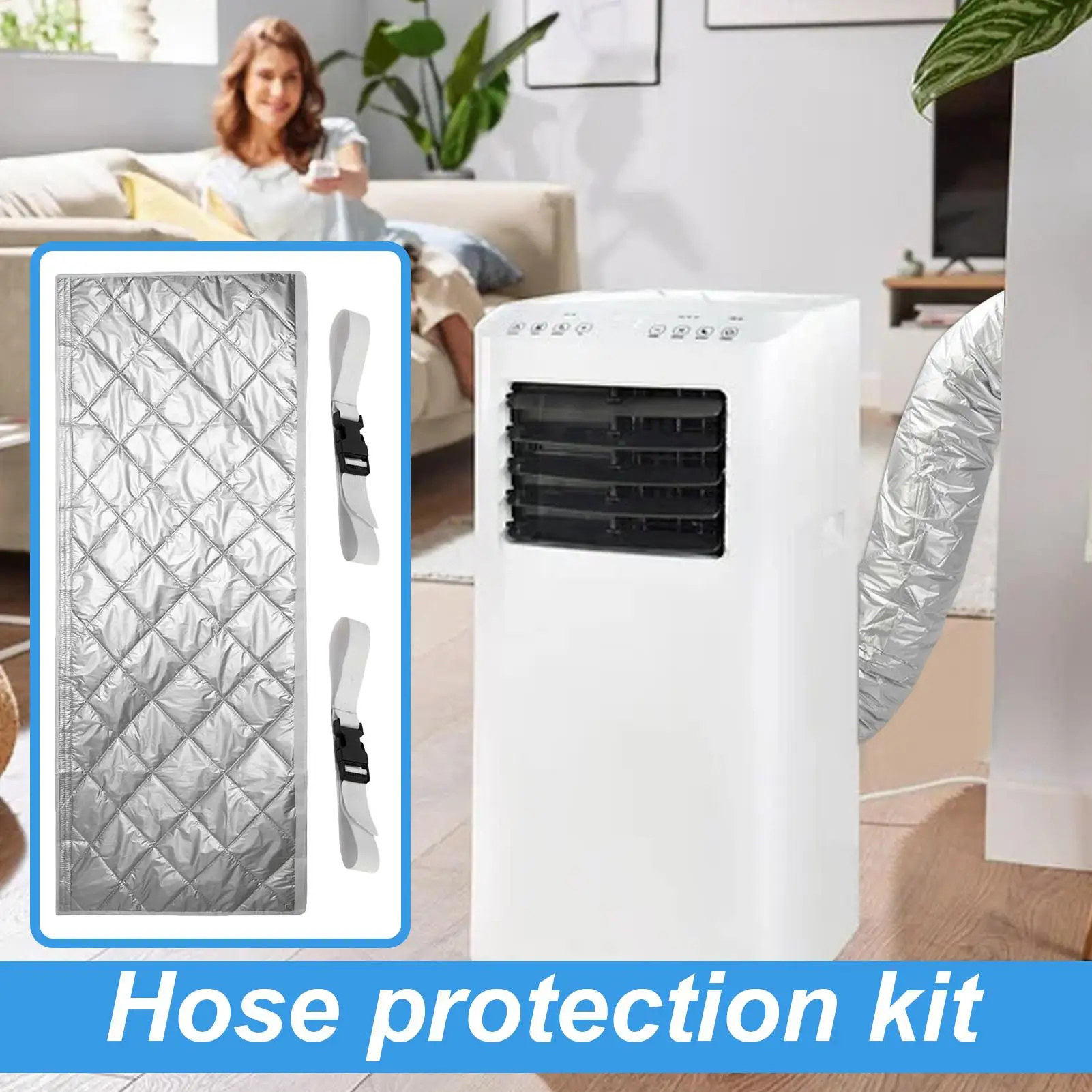 

Универсальная портативная крышка шланга кондиционера, защитная крышка выхлопной трубы, водонепроницаемая пылезащитная теплоизоляционная пленка