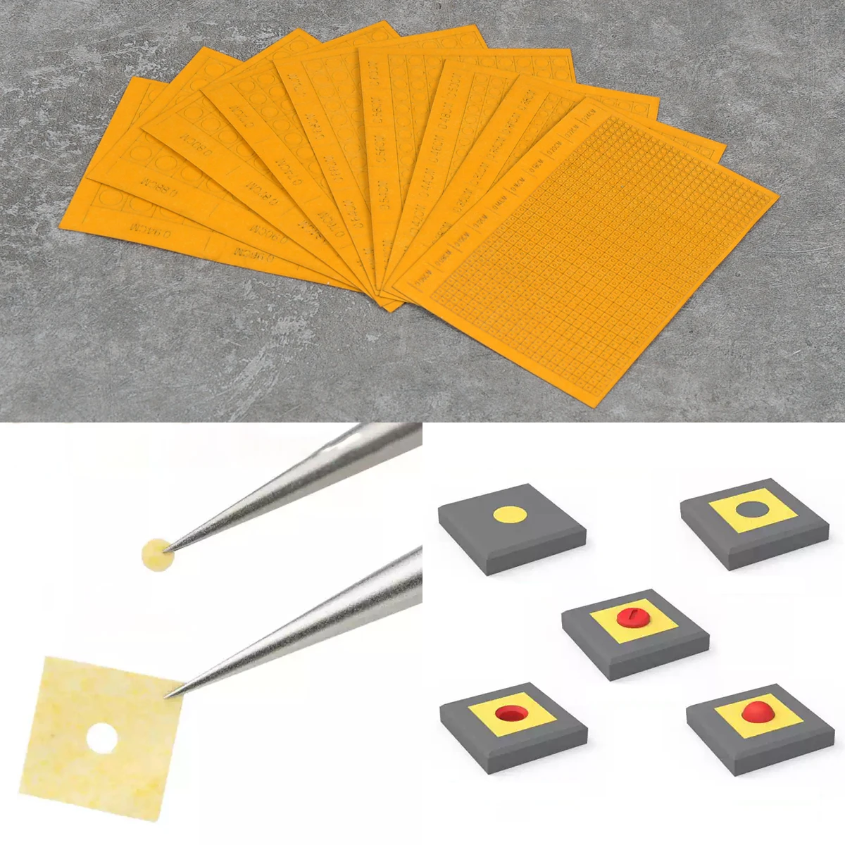 Airbrush-Sprühbrett, Schablonenwerkzeuge, rundes kreisförmiges Punktmuster, Tarnmalerei, Abdeckband, passend für Miniatur-Modellbausätze