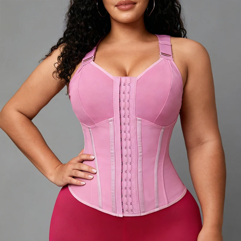 

MrifDila Waist Trainer Tank Top Corset Sport Workout Girdle Hourglass Waist Cincher Body Shaper with 13 Steel Boned Pospart Vest