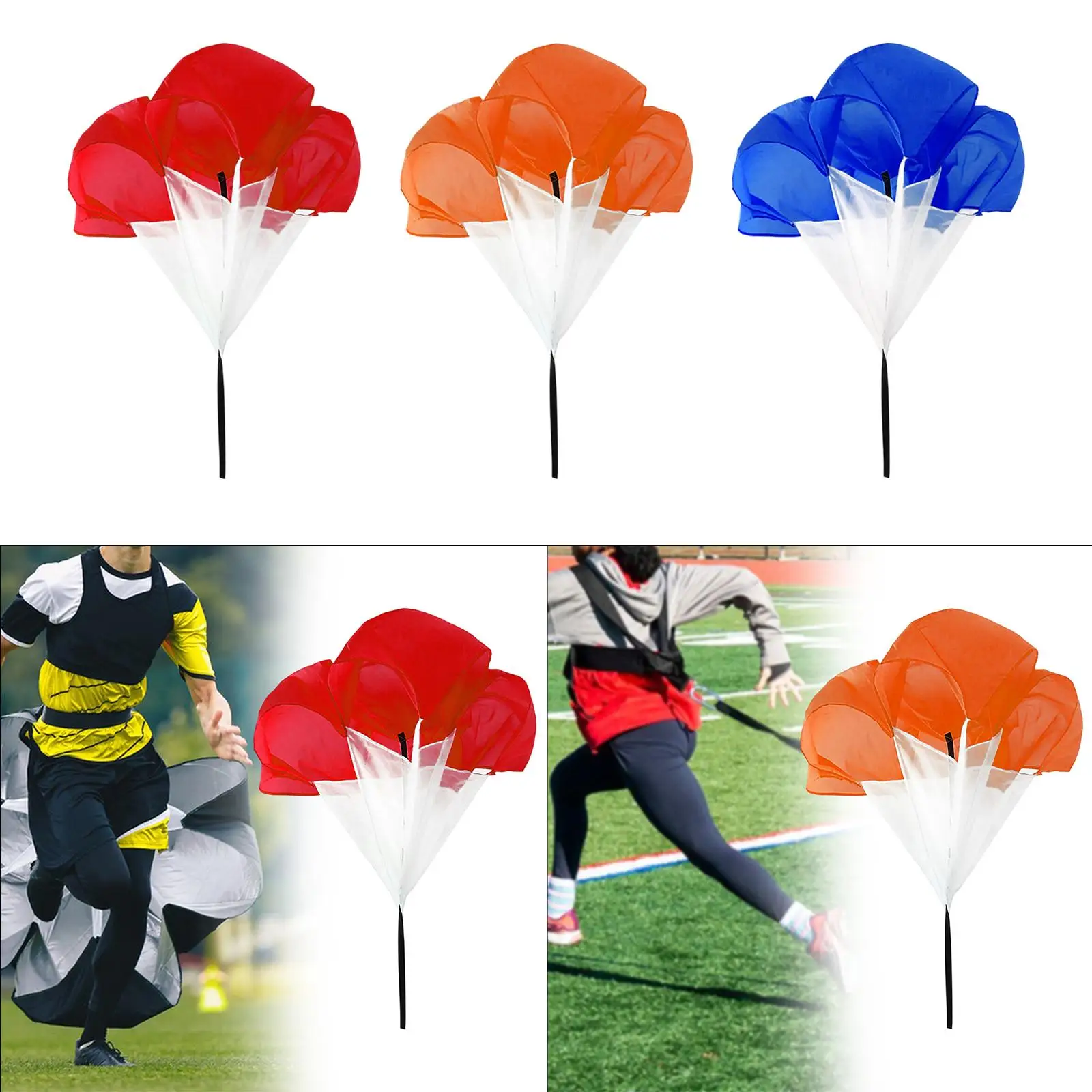 Speed Drills Resistance Parachute W/ Adjustable Belt Multifunction Wearproof Training Aids for Agility Stamina Physical Training