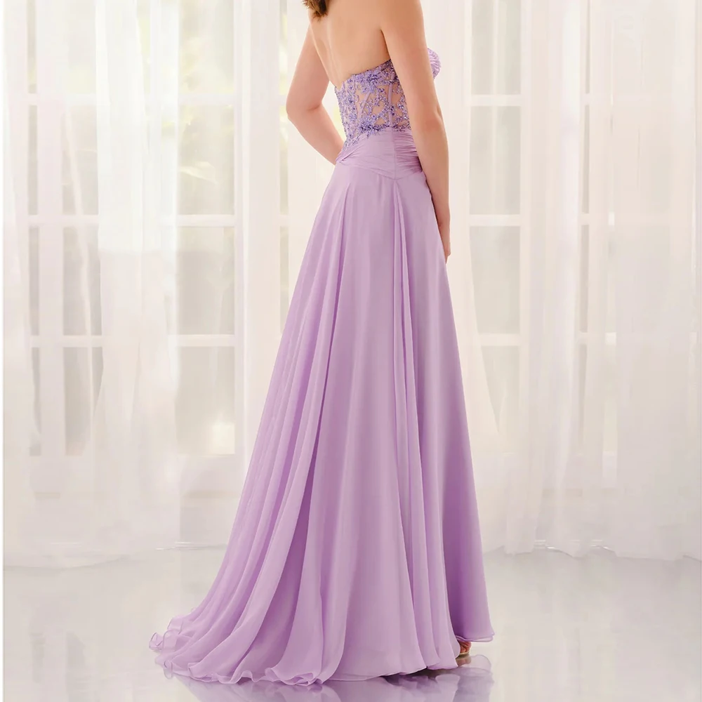 Customized Mermaid Evening Dresses Floor-length Strapless Sleeveless Prom Gown Fashion Flowers Sequined Pleat Draped Party Gown