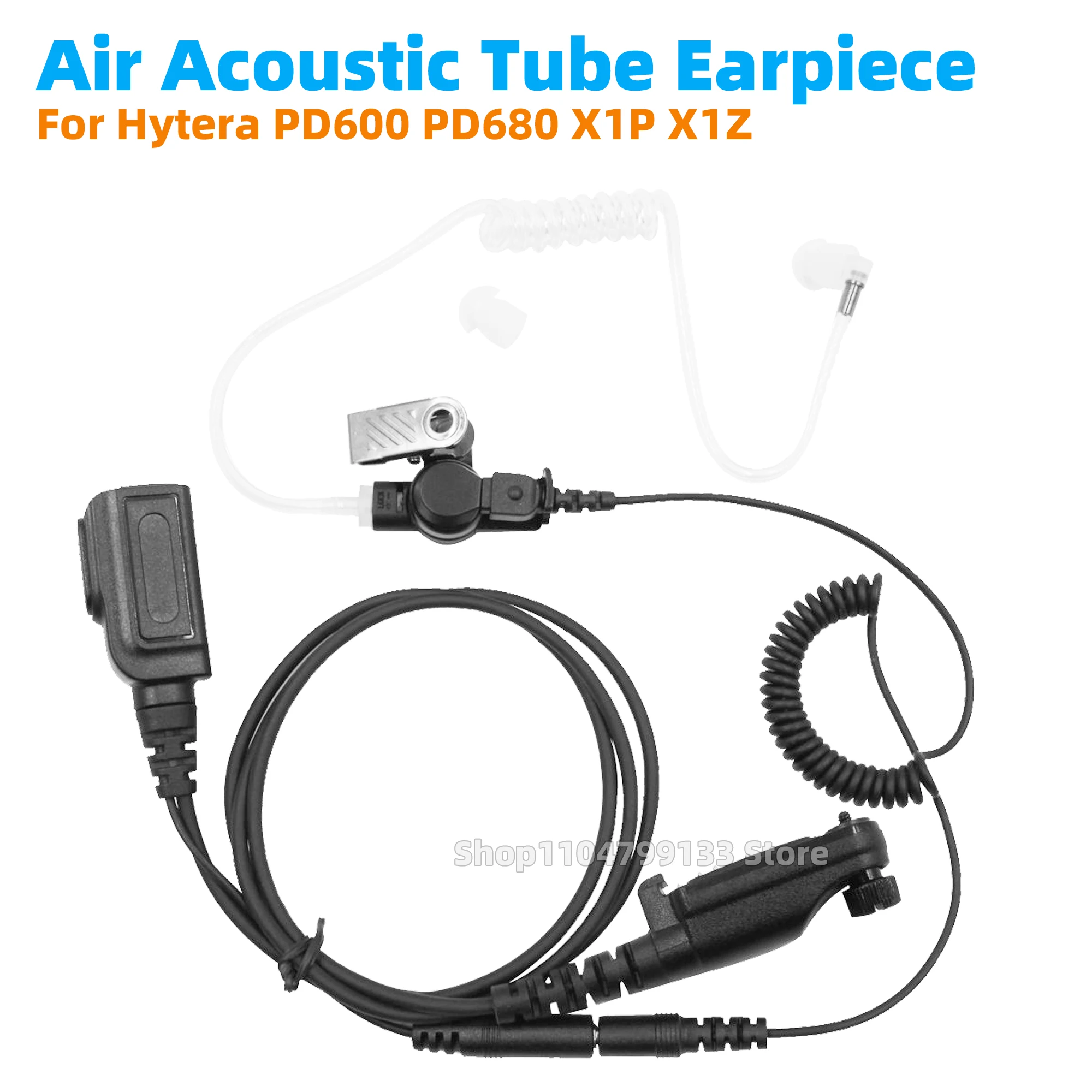 

Air Tube Earpiece Headset for Hytera Radios HYT PD600/602/605/608 PD680/682/685/688 X1P X1Z PD666/606 Earpiece CB RADIO Headset
