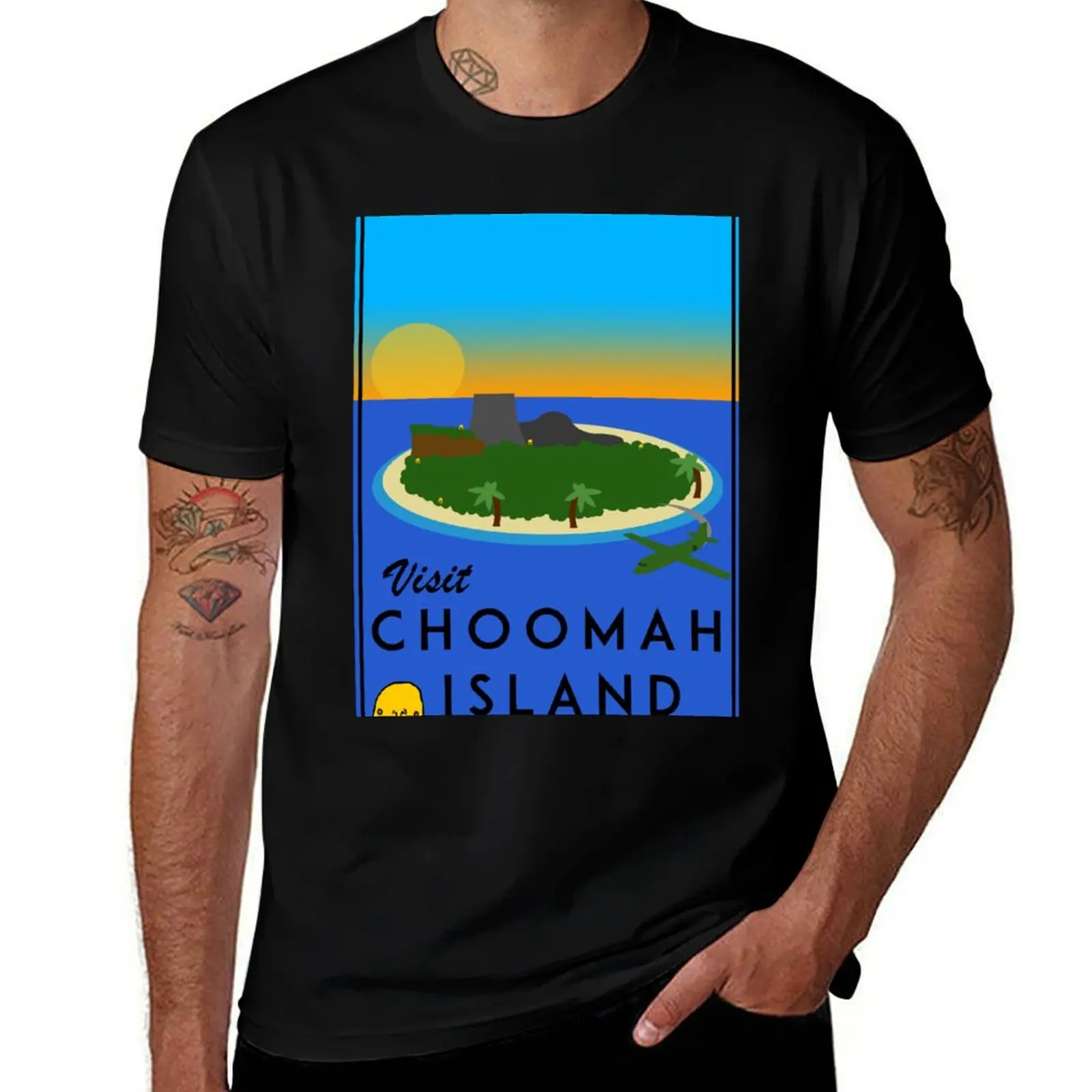 

choomah shirts man oversize t shirts anime graphic poster t vintage island funny T-Shirt for travel