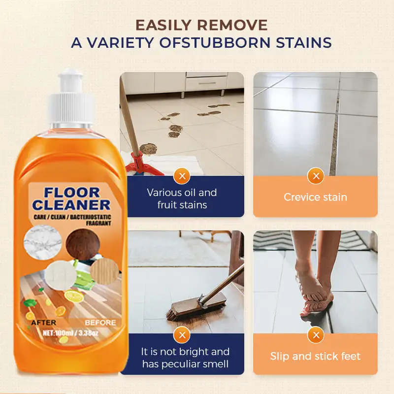 Mintiml® Powerful Decontamination Floor Cleaner Strong Stain Removal, Scale Removal, Brightening, Ceramic Tile Cleaner