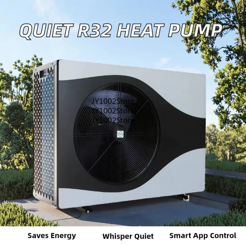 Super Quiet R32 Monoblock Air Source Heat Pump DC Inverter 6KW Heating SolarEast EVI EEV DHW ERP A+++ Cooling Household Hotel