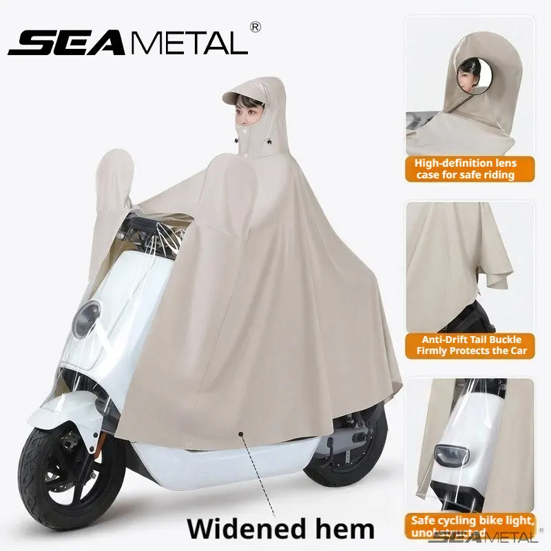 

SEAMETAL Motorcycle Raincoat Electric Bike Rain Coat Men Women Durable Waterproof Riding Gear Rider Raincoat Motorcycle Covers