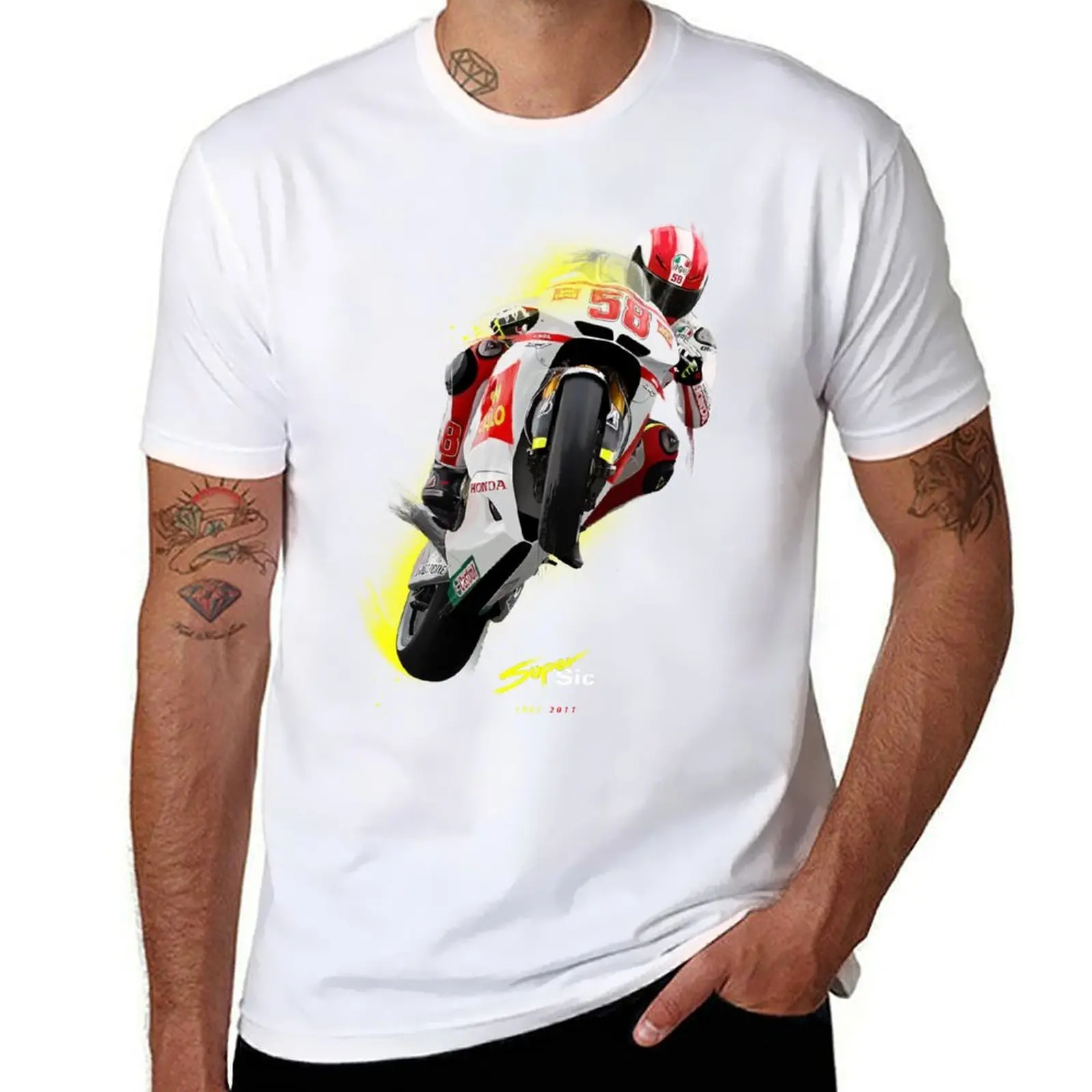 

Marco Simoncelli 1987-2011 T-Shirt t shirts for man pack cotton man t shirt heavy cotton T-Shirt