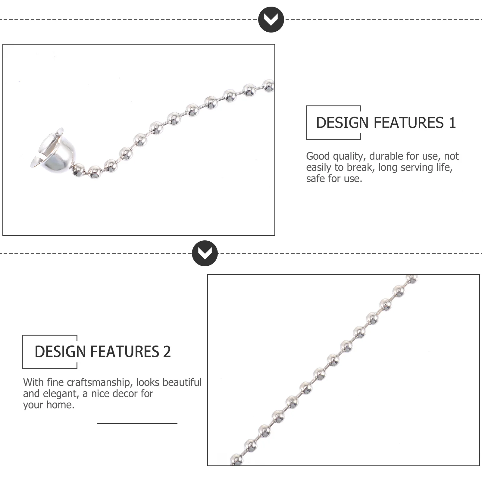 

10Pcs Vintage Ceiling Fan Pull Chains Durable Elegant Pull Chain Pendant Hanging Decor for Ceiling Chandelier Pendant