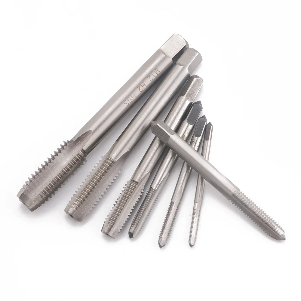 M3 M4 M5 M6 M8 M10 M12 Standard Metric HSS Straight Flute Machine Screw Thread Tap Metalworking