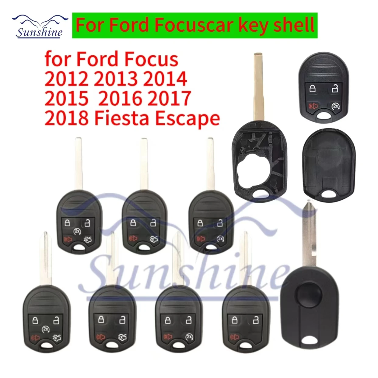 

Sunshine For Ford Edge Explorer Ranger Expedition Mustang Escape Taurus Flex Focus Fusion 2007-2015 Remote Car Key Shell