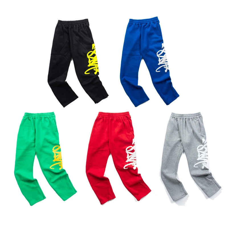 

European American SY Trousers High Street Star Sweatpants Hip Hop Street Rap Casual Pants for Men Women Streetwear