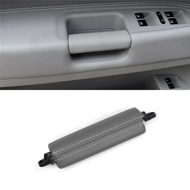 

Car Interior Door Pull Handle Trim 7L6867161 For VW Touareg 2003-2010 Spare Parts Side Door Handle Inner PU Leather LHD RHD Grey