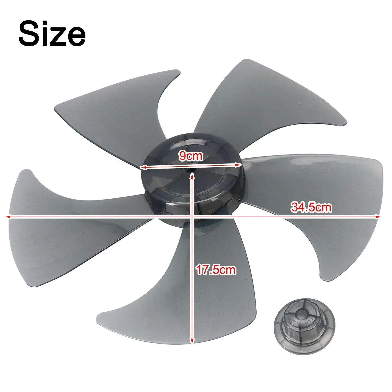 Enhance Your Pedestal Fan with this Five Leaf Fan Blade  Easy to Install and Clean  Compatible with 14 Stand Fan Black/White