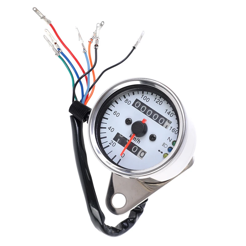 Universal Motorcycle Dual Speedometer Odometer 12V Motorcycle with LED Indicator