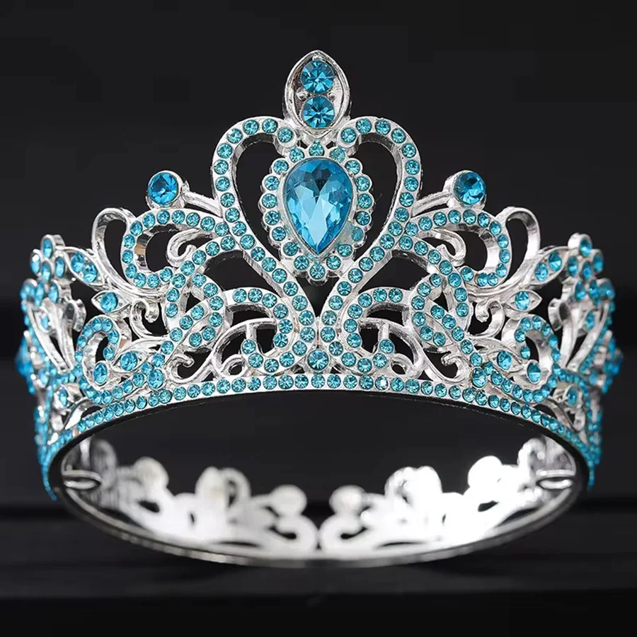 Baroque round Diadem Bridal Wedding Dress Crown Royal Queen King Tiaras Jewelry Accessory for Special Occasions