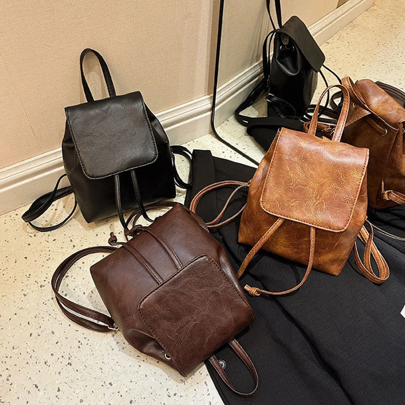 الرباط رفرف حقيبة الظهر أزياء حقيبة السفر ركاب حقيبة عالية الجودة حقيبة جلدية متعددة الوظائف الفتيات الاتجاه على ظهره