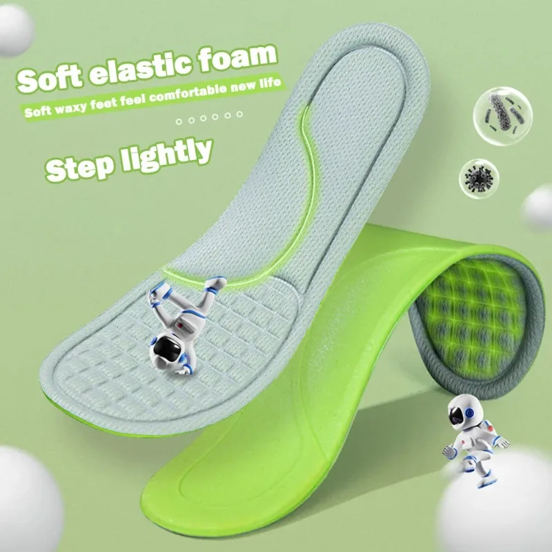 2/10pcs Soft Memory Foam Orthopedic Insoles Deodorizing Insole Shoes Sports Absorbs Sweat Soft Antibacterial Shoe Accessories