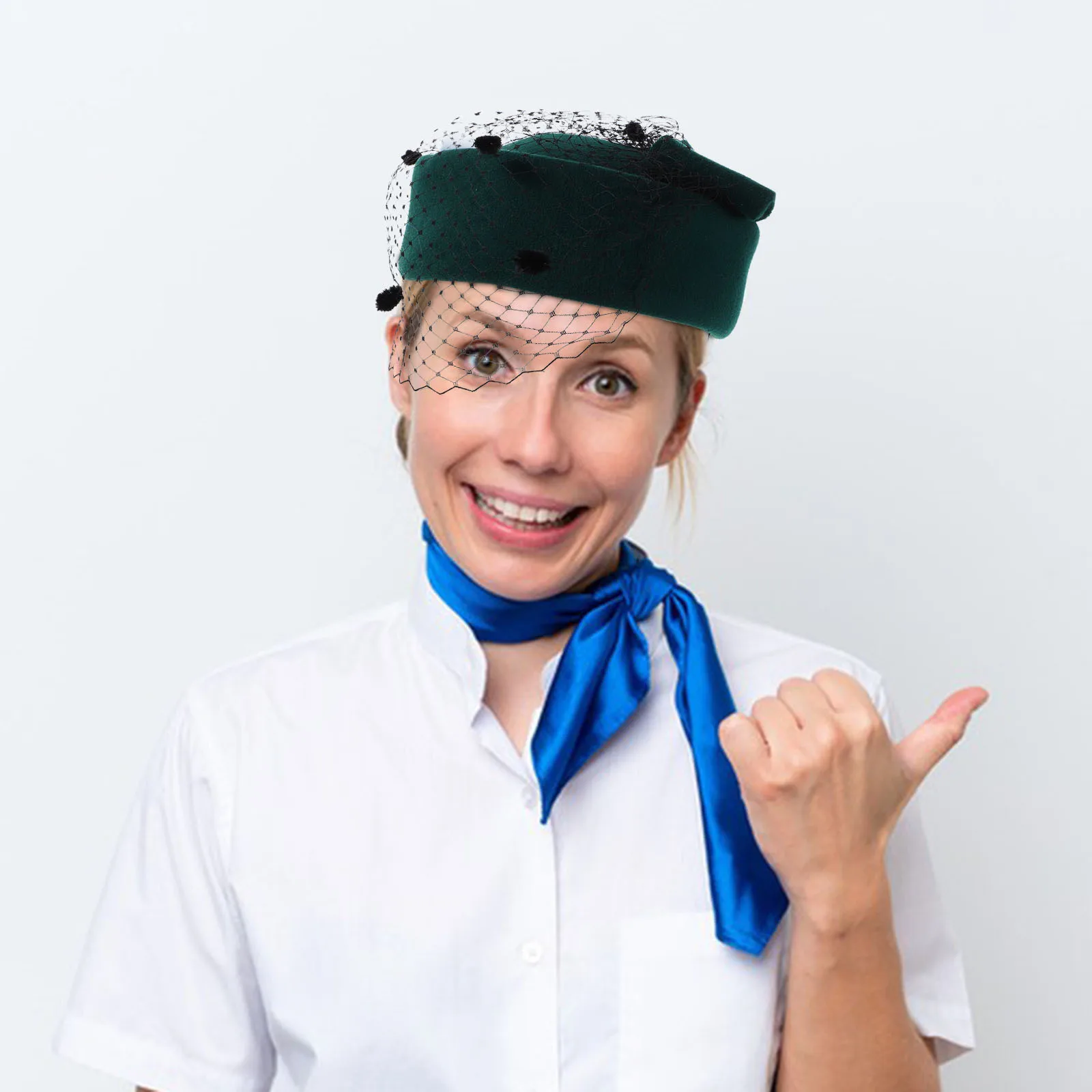 

Женская шерстяная шляпка-фасинатор с бантом, легкая, с вуалью, для зимы, винтажная, для стюардесс, свадеб и вечеринок