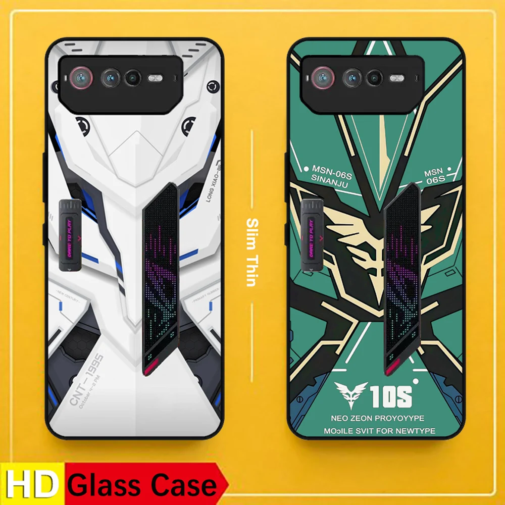 9H Glass Case For Asus ROG 6 Cases ROG6 Hard Tempered Glass Phone Back Cover For ASUS Rog 2 3 5 5S Rog Phone 7 Shell ROG7 ROG8 9