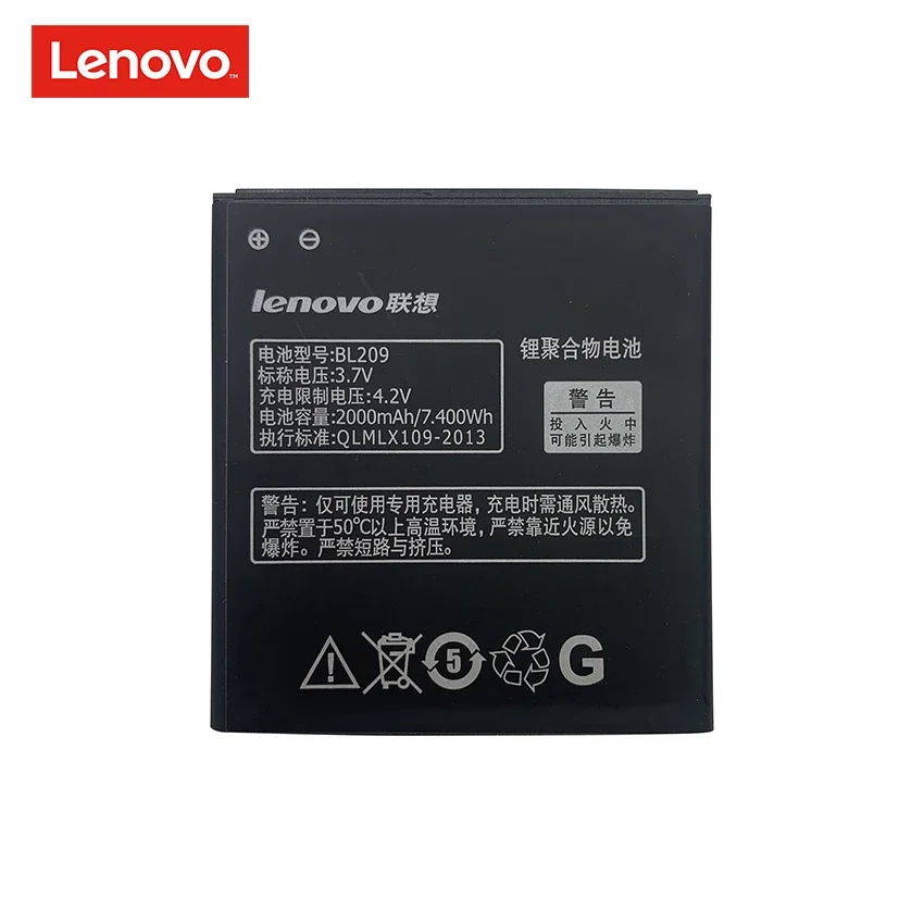 

For Lenovo A516 Battery 2000mAh BL209 Back up Replacement for A706 A760 A820E A378T A398T A788T smart phone