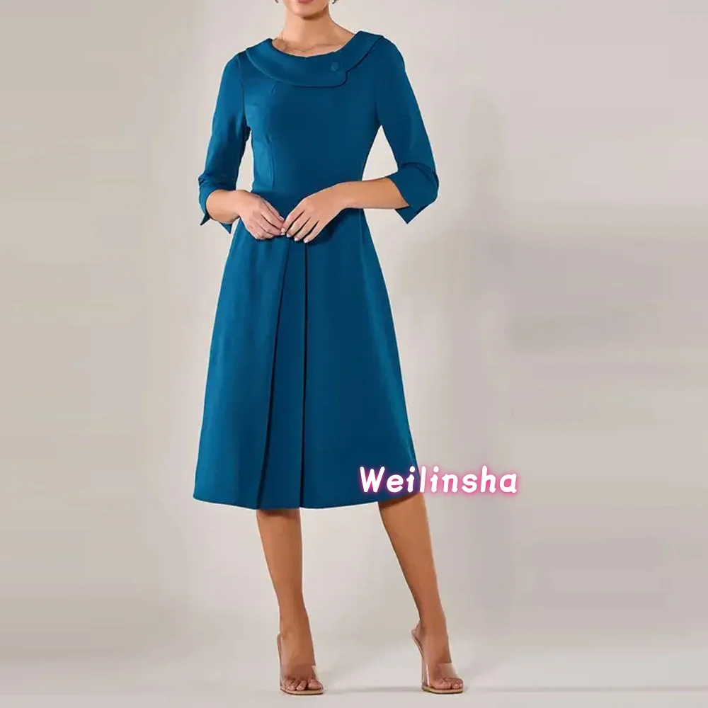 Customized O-Neck  A Line  Modern Women's Mother of The Bride Dress Wedding Guest Dresses