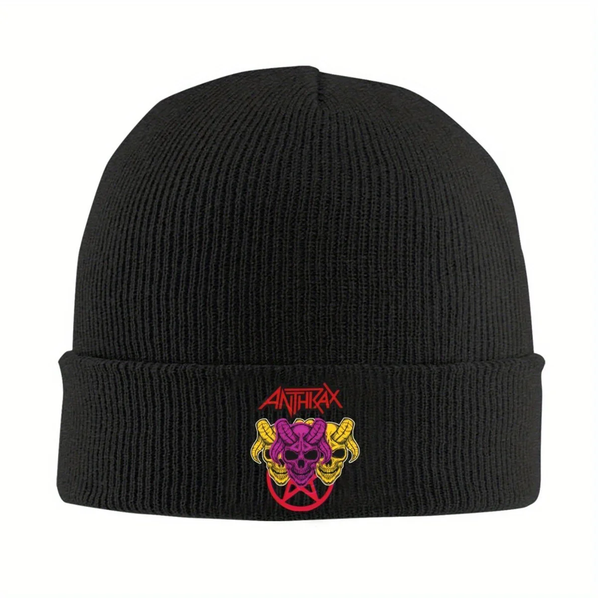 2026 New New Death Anthrax Hat Autumn Winter Skullies Beanies Fashion Thrash Metal Band Cap Female Male Knitted Hat