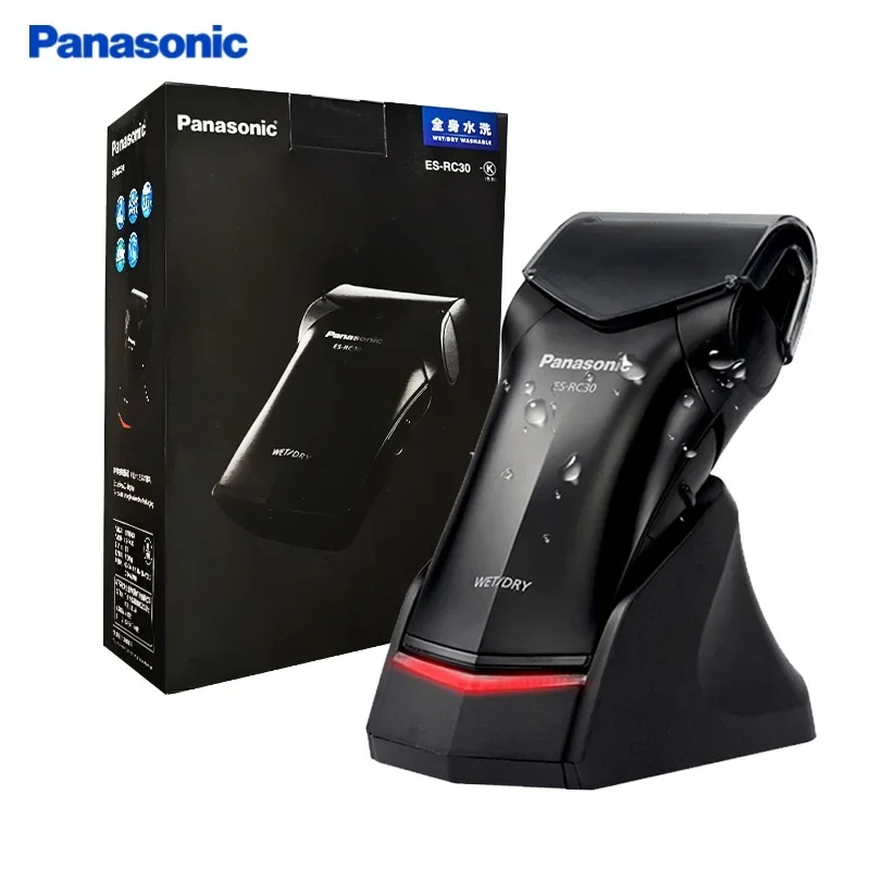ماكينة حلاقة كهربائية باناسونيك مصنوعة في الصين، رأس شفرة واحدة ترددية IPX7 لكامل الجسم، ماكينة حلاقة اللحية، شحن محول الطاقة