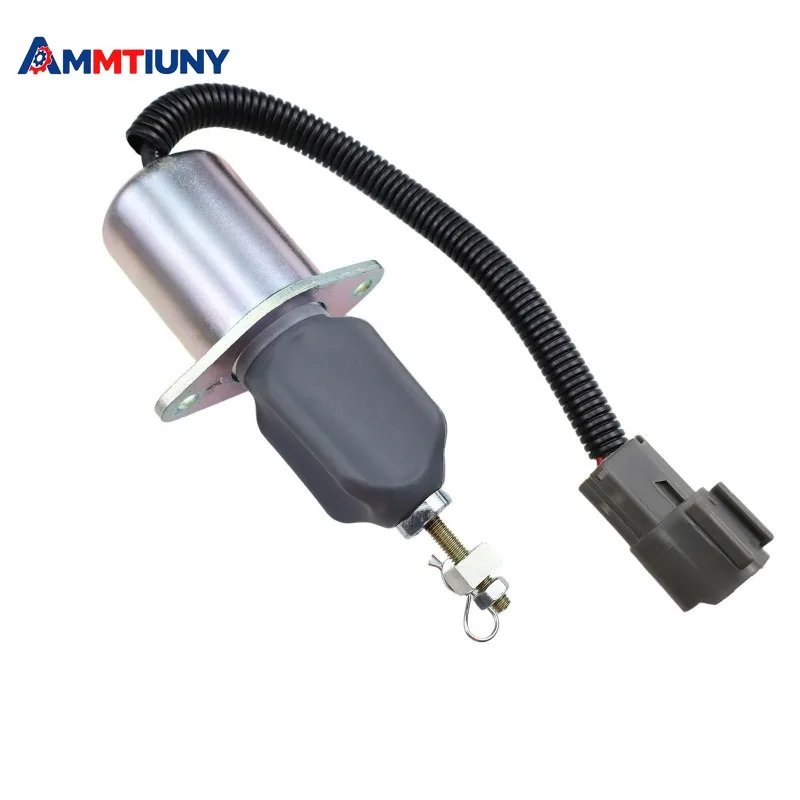 

Fuel Shutoff Stop Solenoid 12V 1751ES-12A3UC12B1S SA-4673-S 129953-77811 for Yanmar Engine 4TNE94 For Hyundai Excavator R60-5