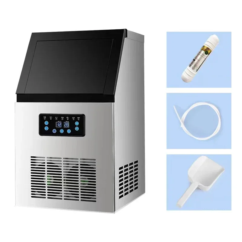 

Ice Making Machine 80KG Automatic Stainless Steel Home Commercial Countertop Ice Block Maker Ice Cube Machine For Price